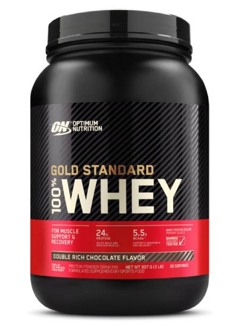 Optimum Nutrition Gold Standard Whey Protein - Double Rich Chocolate - 907 Gram - Image 1