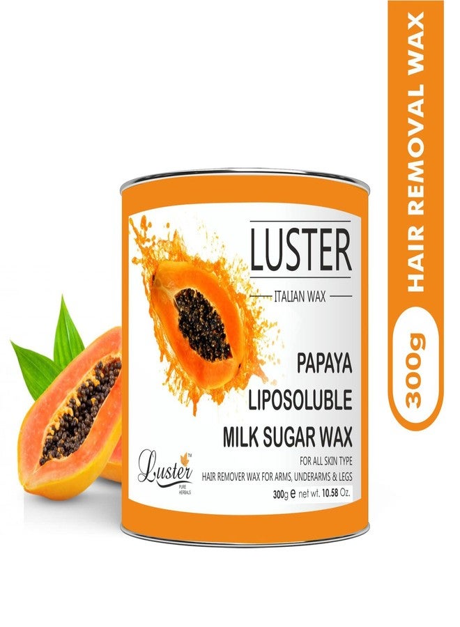 Luster Papaya Hair Removal Wax | Hair Removing Body Wax | For Soft & Supple Skin | For Women & Men | All Skin Types | Paraben & Sulfate Free - 300ml - Image 2
