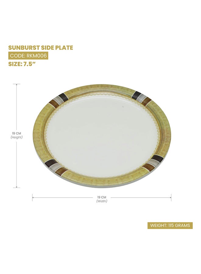 Rk Melamine Sunburst Melamine Side Plate 7.5" - Image 2
