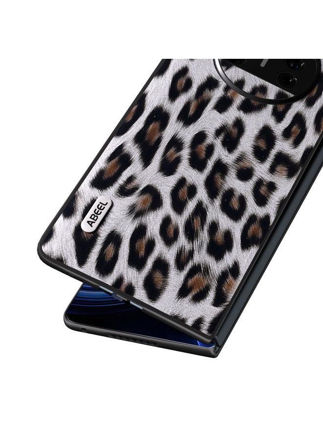 اس-توب جراب هاتف Huawei Mate X3 من ABEEL بحافة سوداء ونقشة جلد النمر - Image 3