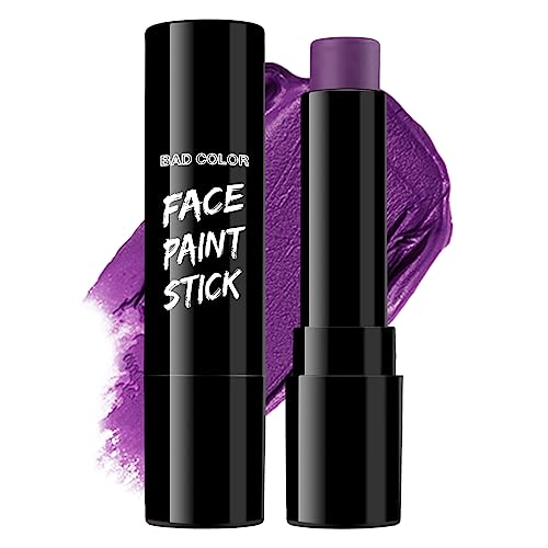 BADCOLOR Dark Purple Face Body Paint Stick, Sweatproof Eye Black Body Paint Sticks for Sports, Non-Toxic Facepaint for Halloween SFX Makeup Cosplay Joker Zombie Vampire Costume Parties - Image 1