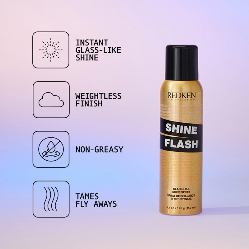Redken Shine Flash 02 Glistening Mist - For All Hair Types, Instantly Adds Shine, Citrus Fragrance - Image 3
