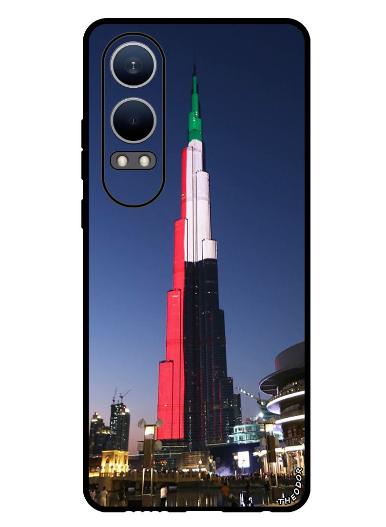 Theodor Protective Case Anti Scratch Shock Proof Bumper Cover For OnePlus Nord CE4 Lite UAE Flag on Burj Khalifa - Image 1