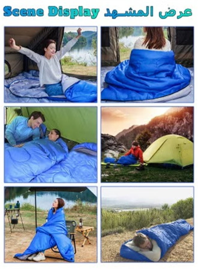 HOMESTAR Camping Sleeping Bag, Portable Waterproof Sleeping Bag for Adults, Kids, 4 Seasons Winter, Fall, Spring, Summer, Backpacking Hiking, Camping, Mountaineering, Indoor, Outdoor Use, Blue - Image 5