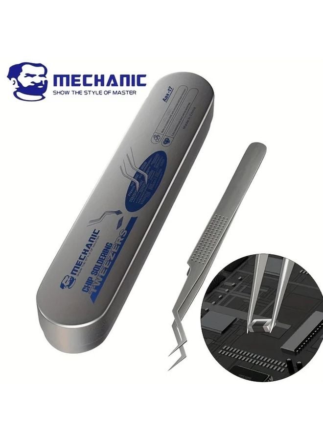 Mechanic Aax 17 Stainless Steel Precision Wire Clamping Tweezers Non Slip Wear Resistant - Image 2
