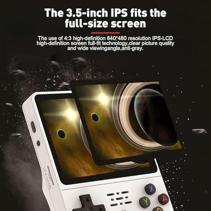 HANDHELD GAME CONSOLE WITH 128G TF CARD 20000 RETRO GAMES, 3.5 INCH IPS SCREEN, EMULATOR CONSOLE WITH 3000MAH BATTERY, SAVE OPTION, TV OUTPUT, HEADPHONE JACK, PORTABLE GAMING - Image 4