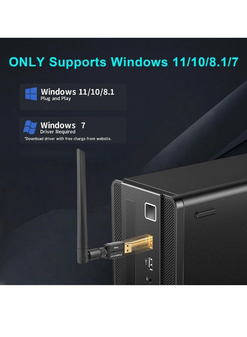 أورا سيليكت محول بلوتوث USB 5.4 - نطاق طويل يصل إلى 150 مترًا، ميزة ”التوصيل والتشغيل“ للكمبيوتر الشخصي، وضع مزدوج للصوت والأجهزة - مثالي للمساحات الكبيرة (المنزل/المكتب) - Image 4