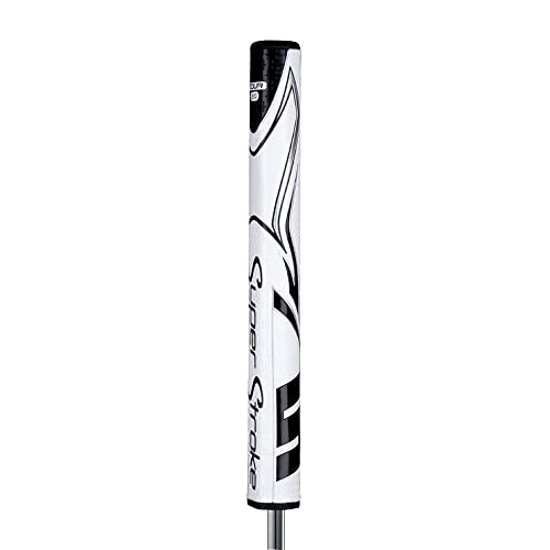 Super Stroke SuperStroke Zenergy Tour 3.0 Golf Putter Grip with No Taper Enhanced SPYNE Technology, New Multi-Zone Texturing and Tech-Port, White/Black - Image 1