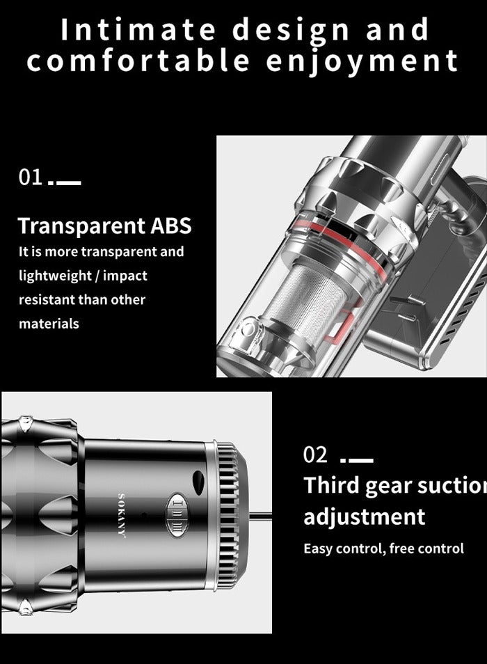 سوكاني مكنسة كهربائية، مكنسة كهربائية عمودية بطول 4 متر، مثالية للمنزل، السيارة، الأرضيات الصلبة، السجاد، شعر الحيوانات الأليفة، SK-3378 - Image 4