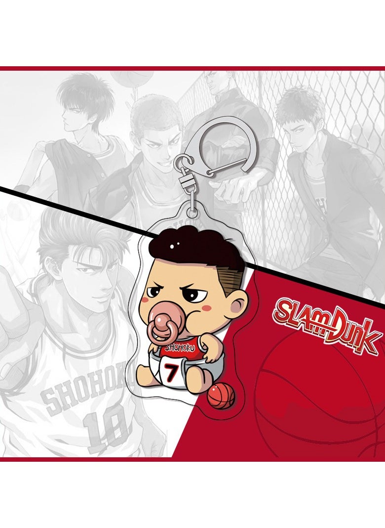 KUYING Creative Slam Dunk Keychain Student Backpack Pendant 