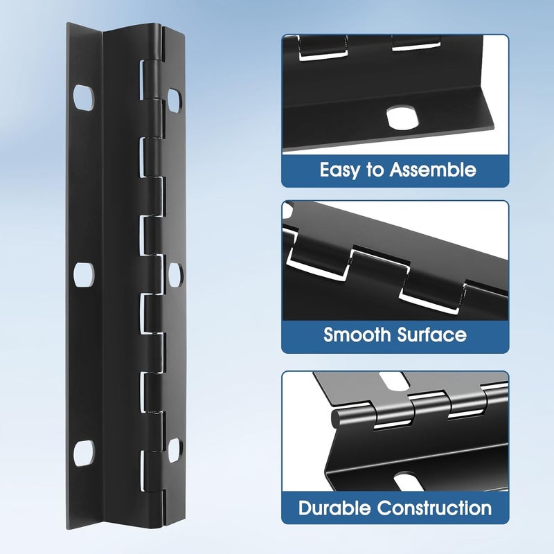 Yobfo Mailbox Door Hinge,Mailbox Hinge Replacement Parts for Imperial,Size 6 with 6 Screw Holes,Screws Incleded-Black - Image 3