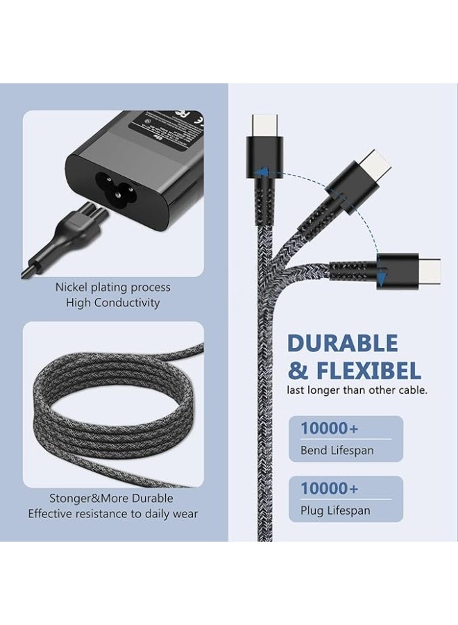 SMART SOURCE 65W 45W USB-C Laptop Charger Replacement for HP EliteBook x360, Pavilion, Chromebook, Spectre X360, Envy, Elite x2 Travel Fast Charging Adapter, Support Smart Phones & Tablet, With AC Power Cord - Image 5