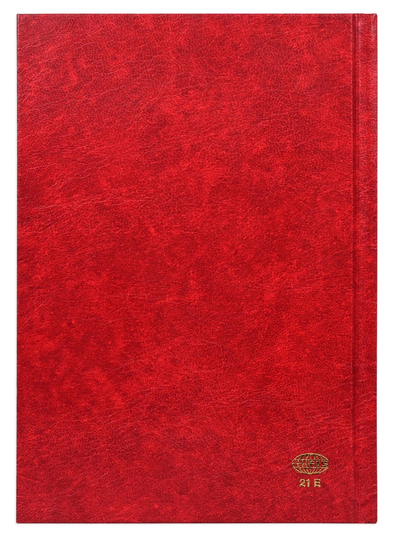 Fis 2025 A5 Diary,Vinyl, English  Hard Cover Red -FSDI21E25RE - Image 5