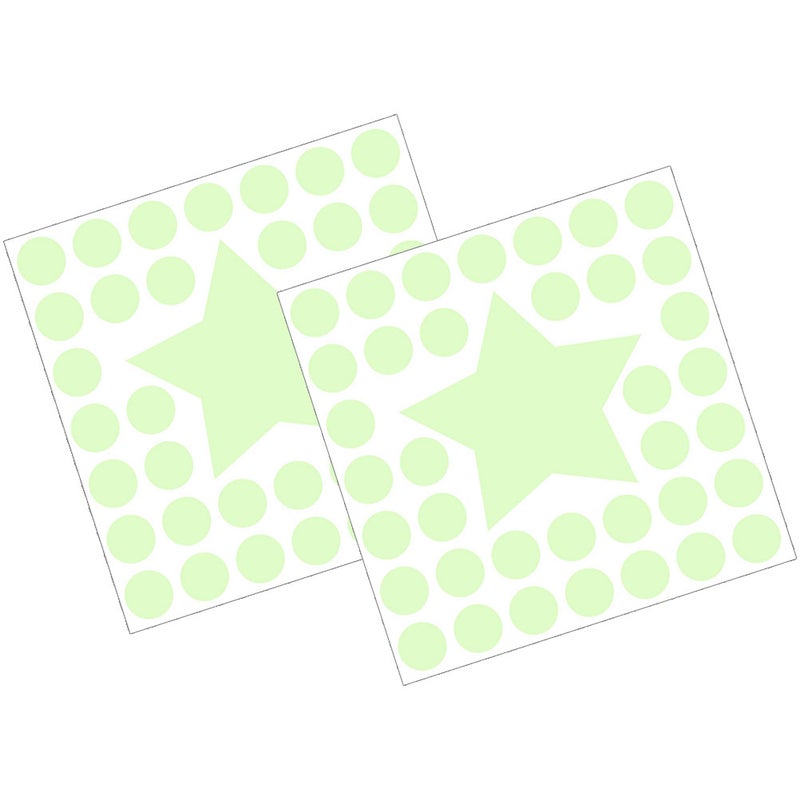 2 Sheets Glow in The Dark Wall Stickers Removable Glow in Dark Dots Star Wall Decals Stickers - Image 5