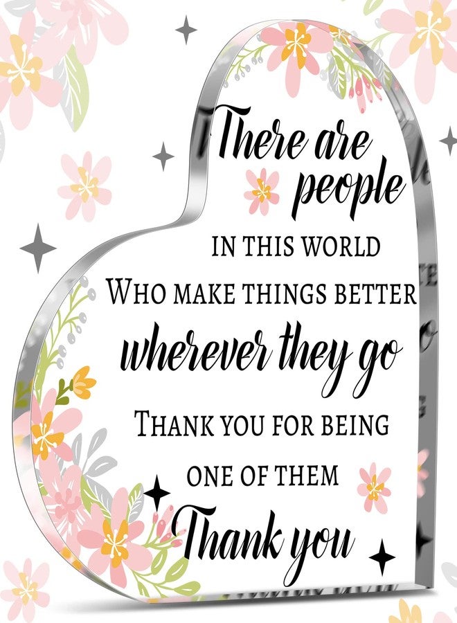 Yinder Thank You Gift for Women Inspirational Gift Office Coworker Gifts Graduation Gift for Friends Classmates Colleague Leaving Job Farewell Gift Teacher Appreciation Keepsake(Heart Flower) - Image 1