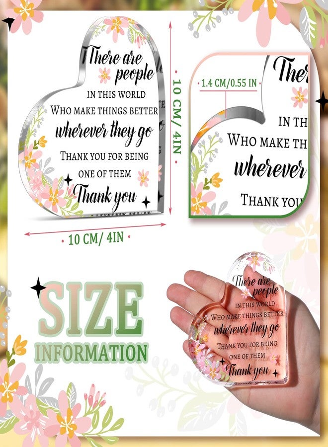 Yinder Thank You Gift for Women Inspirational Gift Office Coworker Gifts Graduation Gift for Friends Classmates Colleague Leaving Job Farewell Gift Teacher Appreciation Keepsake(Heart Flower) - Image 3