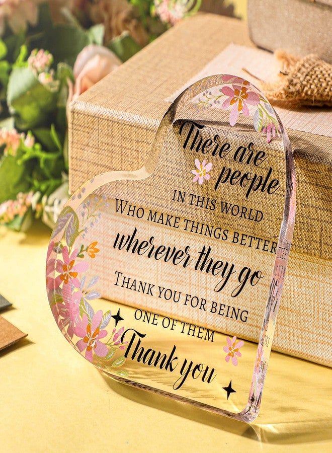 Yinder Thank You Gift for Women Inspirational Gift Office Coworker Gifts Graduation Gift for Friends Classmates Colleague Leaving Job Farewell Gift Teacher Appreciation Keepsake(Heart Flower) - Image 2