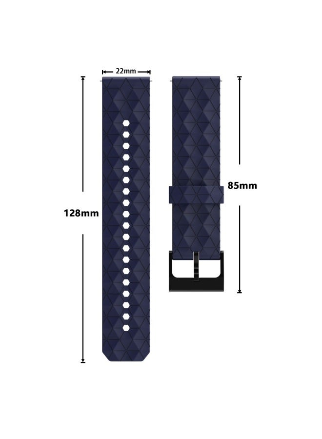 Suitable For Samsung Watch6 5 4 Huawei Watch GT Football Pattern 20/22mm Monochrome Universal Silicone Strap-Color:Amber Yellow-Specifications:20mm