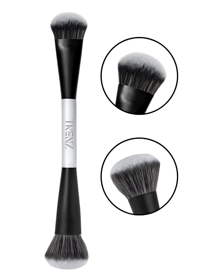 ترنز فرشاة مكياج احترافية مصممة للاستخدام من الجهتين جهة لعمل الكنتور وجهة لعمل البلاشر - T03 - Image 1