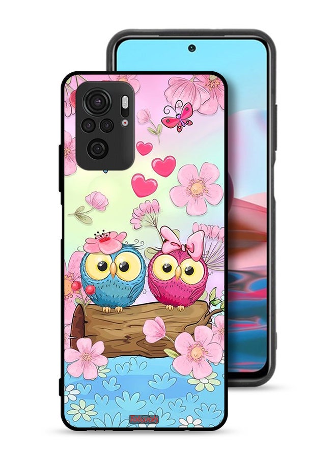 Tolwak Xiaomi Redmi Note 10 4G Protective Case Cover Cute Owls Art - Image 1