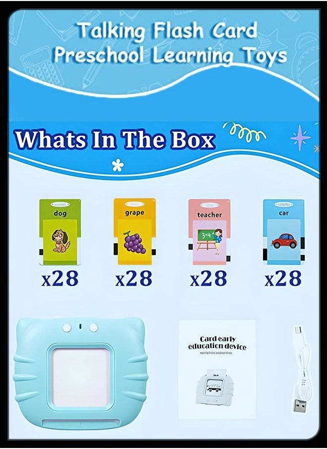 Toshionics Talking Flash Cards Learning Toddler Educational Reading Audible Machine Toy With 224 Words Pre School Kindergarten Montessori Toys For 2 To 5 Year Old Kids  - Image 5