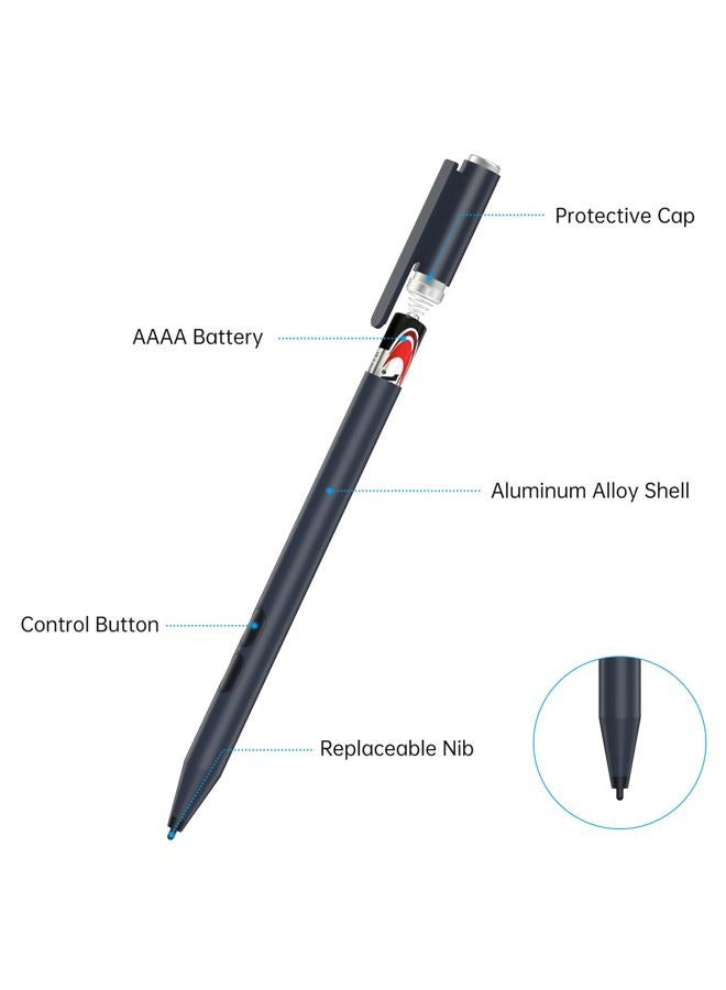 Hacey Surface Pen - Stylus for Surface Pro, Laptop, Book, Go - 1024 Pressure Sensitivity - Black - Image 4