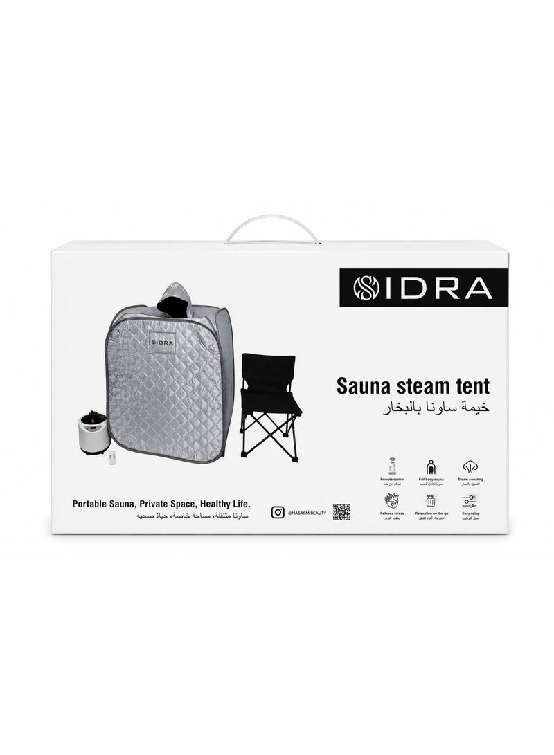 SIDRA Sauna, steam sauna, portable sauna, home sauna tent for exercise, yoga, and Pilates; hot bath with chair. - Image 2