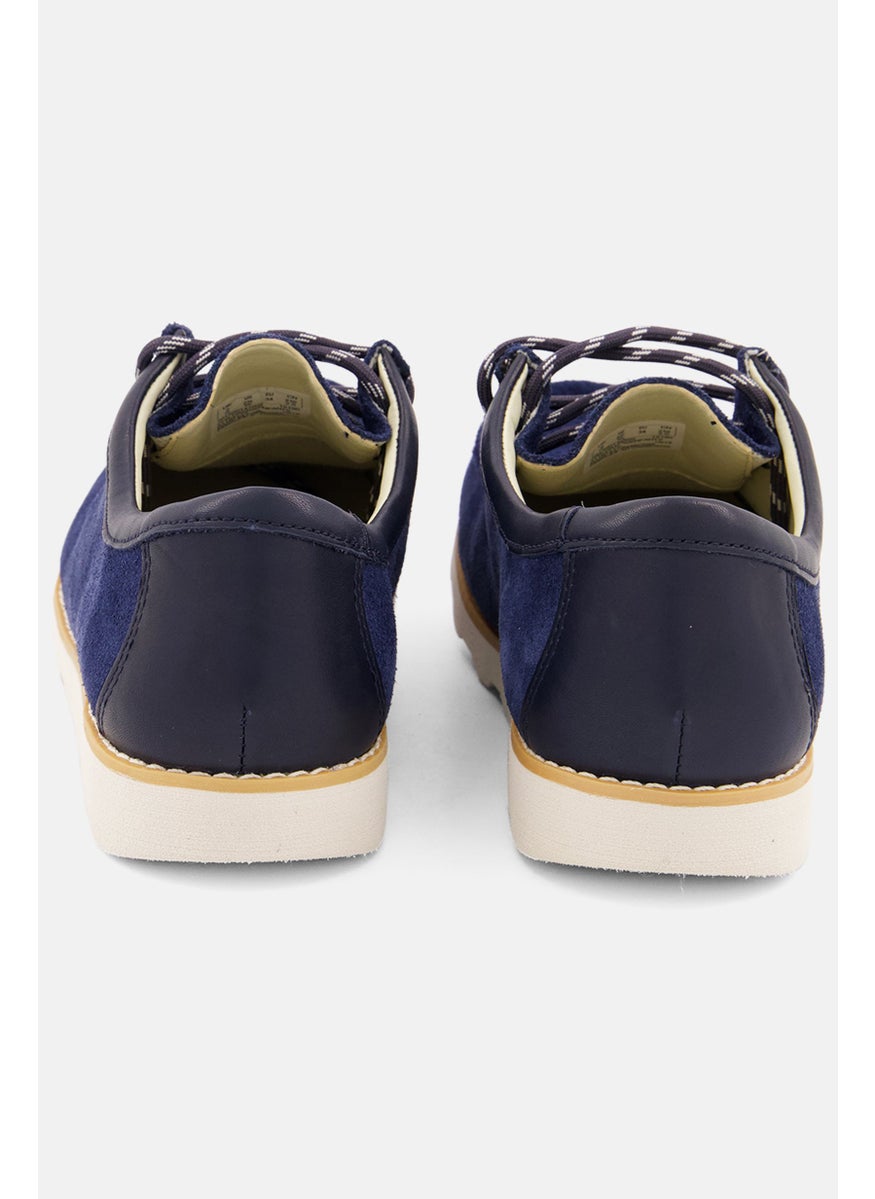 clarks - Kids Boy Crown Wall K Lace Up Shoes, Navy Suede - Image 1