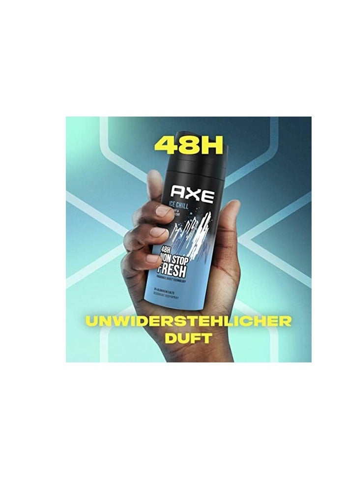 Axe Pack Of 6 Axe Deodorant Body Spray 150ml Ice Chill - Image 4