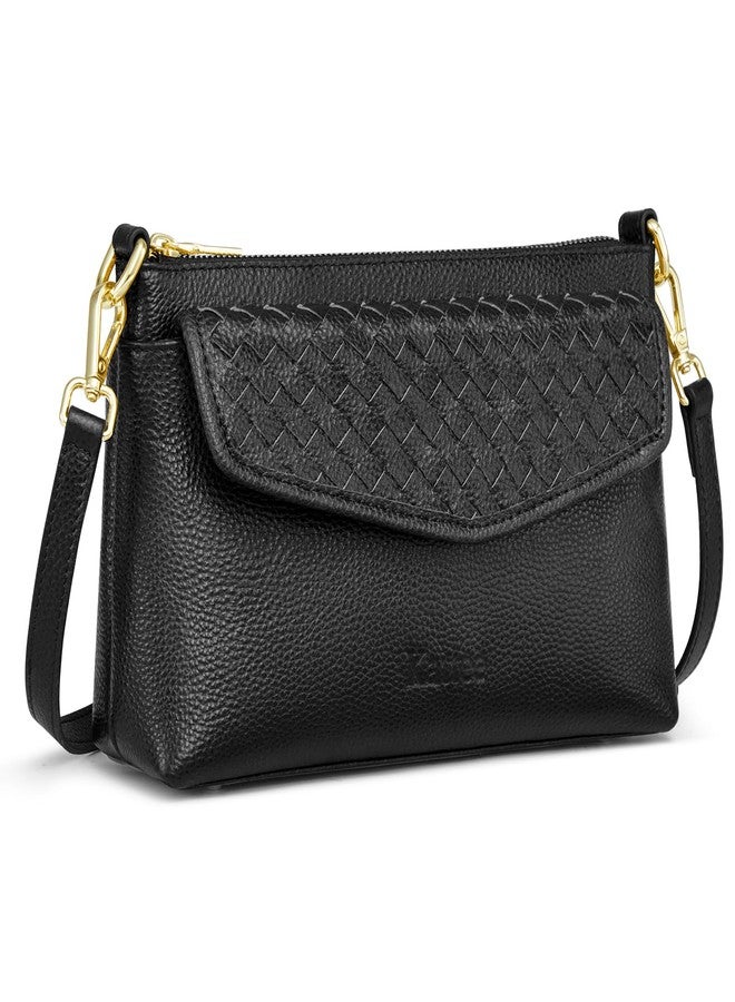 Kattee Small Leather Purses and Handbags for Women, Soft Crossbody Bags for Women, Shoulder Cross Body Bag, Black - Image 1