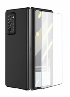 Case for Samsung Z Fold 2 Case, Slim with Front Screen Protector Hard PC Cover 9H Tempered Glass Full Protection