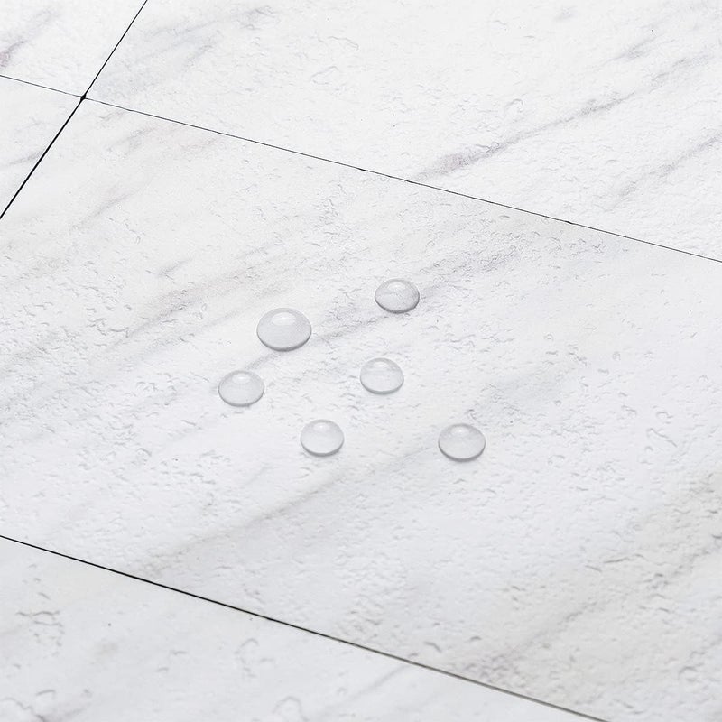 AULIGET 100 Piece Peel and Stick Backsplash PVC Tile, 3" x 6" White Marble Stick on Tiles for Backsplash Kitchen, Bathroom, Laundry Room, Camper, Fireplace - Image 2