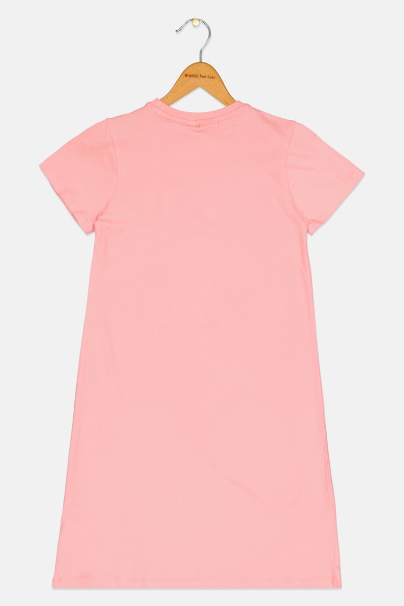 zivame Disney x Zivame Kids Girl Graphic Print Short Sleeves Sleeping Dress, Pink - Image 2