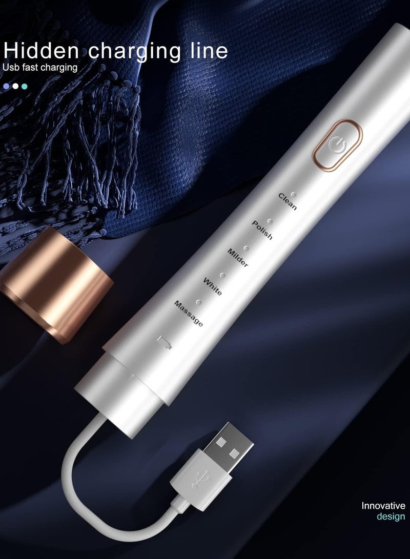 general Rechargeable electric powerful toothbrush,8 brush heads,Teeth Whitening,3Hours Charge for 120 Days,White - Image 4