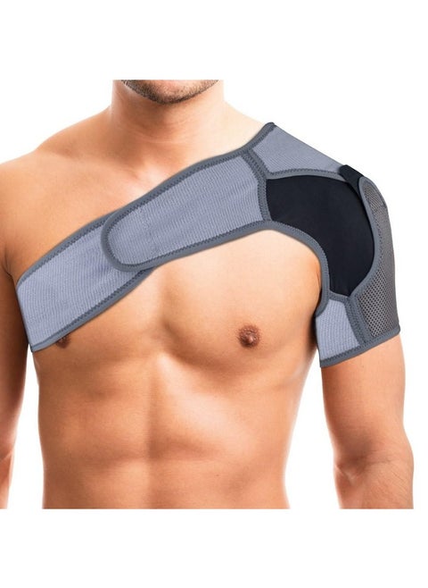 Vissco Shoulder Support Immobilizer With Adjustable Stretchable Strap, Better Immobilization, Pain Reliever For Rotator cuff injury, Post paralysis - XL (Grey)