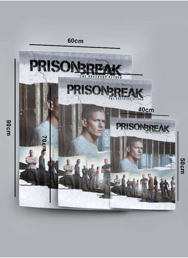 LOWHA Poster Painting Art With Four Separate Pieces Of Double-Sided Stickers Prison Break For Home Bedroom Living Room And Office Decor  - Image 4