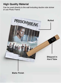 LOWHA Poster Painting Art With Four Separate Pieces Of Double-Sided Stickers Prison Break For Home Bedroom Living Room And Office Decor  - Image 2