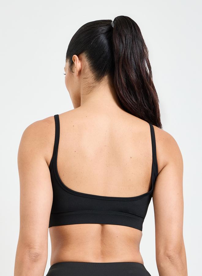 Take Two Black Solid High Elastic Breathable Sports Bra - Image 4