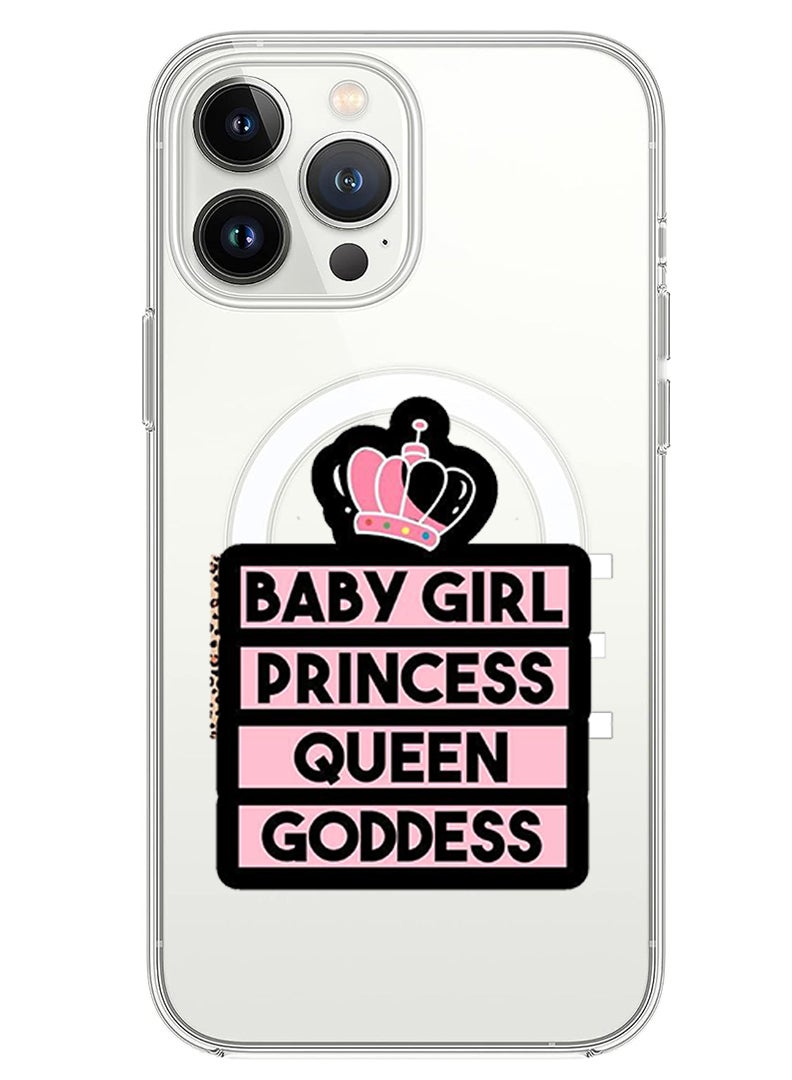 Theodor Magnetic Case for iPhone 13 Pro Max 6.7-inch Compatible with MagSafe Wireless Charging, Shockproof Phone Bumper Cover Baby Girl Princess copy - Image 1