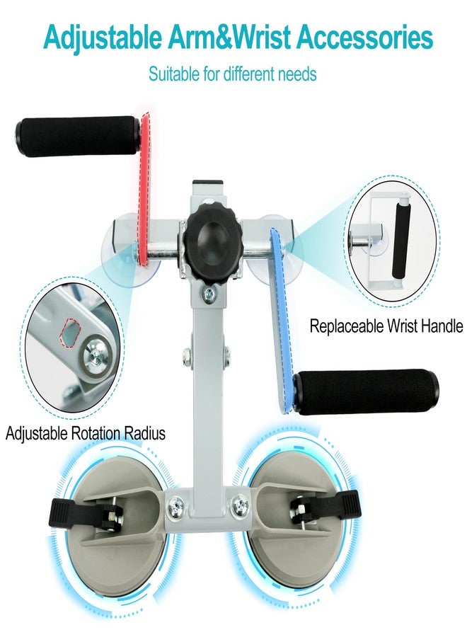 Qoxvyn Arm Bike for Physical Therapy Table Top, Hand Cycle Exerciser Pedal for Seniors Upper Body, Portable Home/Office Stroke Rehab Equipment for Shoulder Wrist, Adjustable Resistance(with Extra Handle) - Image 5
