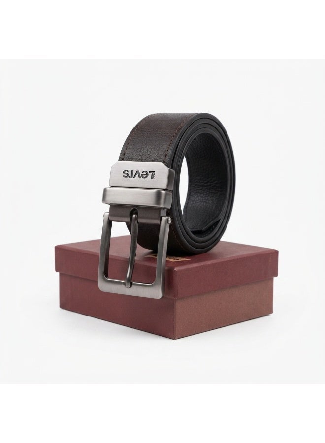Levi's Men's Reversible Leather Belt (Black/Brown) - Image 3
