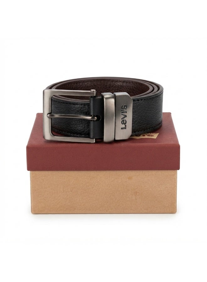 Levi's Men's Reversible Leather Belt (Black/Brown) - Image 2