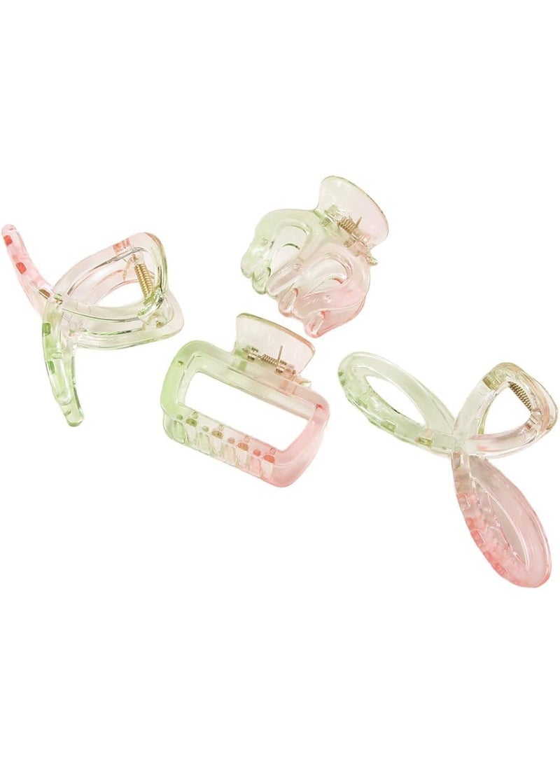 4 قطع من مشابك الشعر، مشبك مخلب غير قابل للانزلاق للنساء لتثبيت قوي، مشابك شعر للسيدات متوسطات إلى طويلات رفيعات، إكسسوارات شعر أنيقة - Image 4