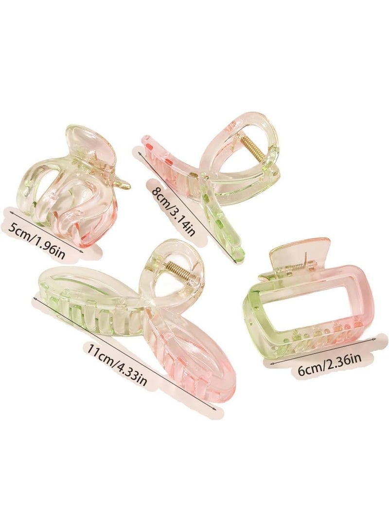 4 قطع من مشابك الشعر، مشبك مخلب غير قابل للانزلاق للنساء لتثبيت قوي، مشابك شعر للسيدات متوسطات إلى طويلات رفيعات، إكسسوارات شعر أنيقة - Image 2