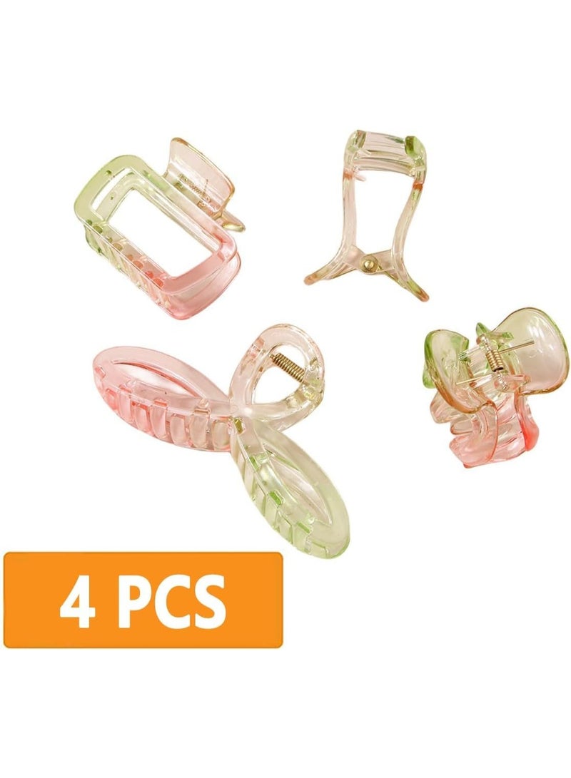 4 قطع من مشابك الشعر، مشبك مخلب غير قابل للانزلاق للنساء لتثبيت قوي، مشابك شعر للسيدات متوسطات إلى طويلات رفيعات، إكسسوارات شعر أنيقة - Image 5