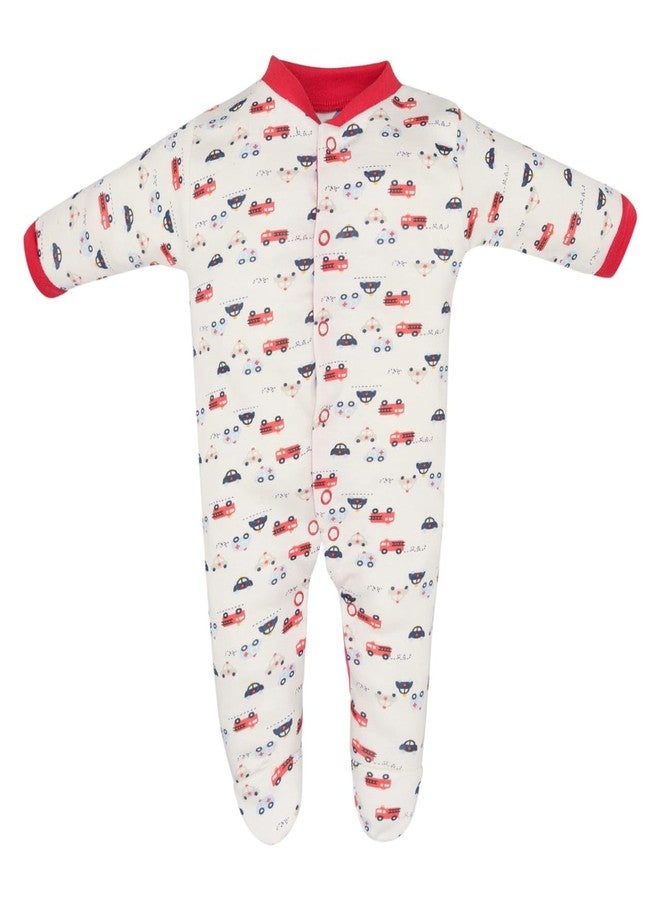 Magic Town® 100% Hosiery Cotton Unisex Romper for Kids and Infants Set of 3 (Red) (6-9 Months) - Image 2