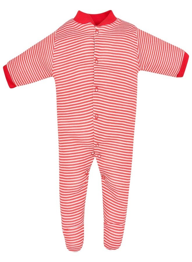 Magic Town® 100% Hosiery Cotton Unisex Romper for Kids and Infants Set of 3 (Red) (6-9 Months) - Image 3