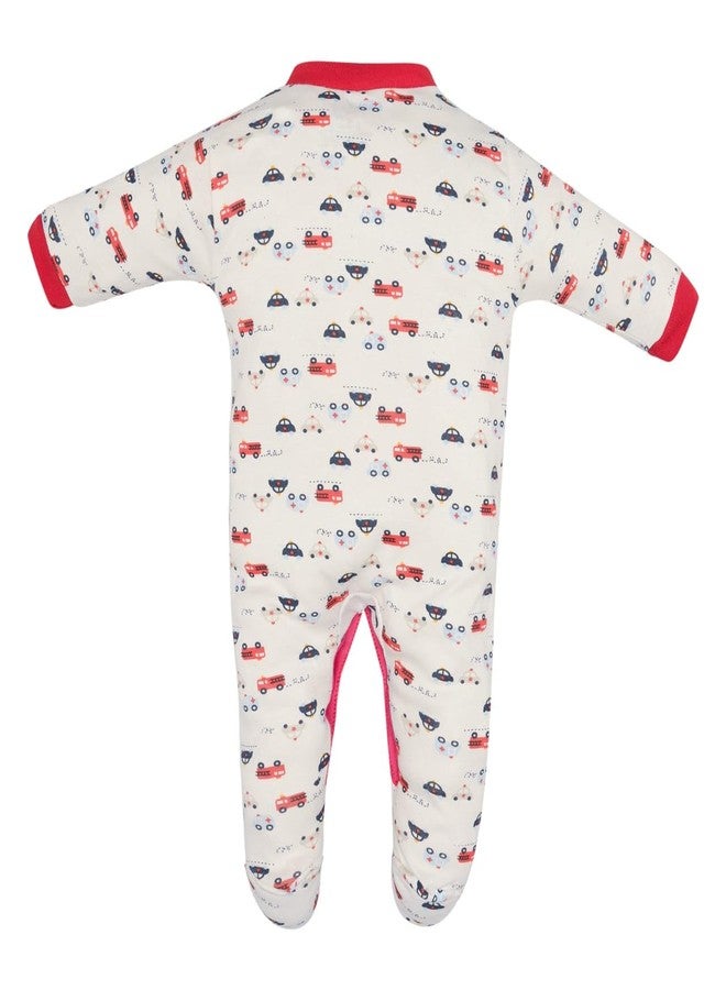 Magic Town® 100% Hosiery Cotton Unisex Romper for Kids and Infants Set of 3 (Red) (6-9 Months) - Image 5