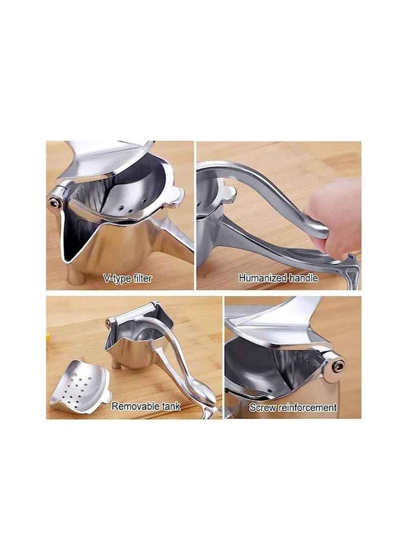 Generic - Manual fruit juicer upgraded heavy duty lemon lime squeezer citrus press detachable hand juicer press - silver - Image 1