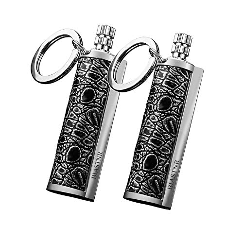 BIASTNR Permanent Match Matchstick Fire Starter - 2 Pack, Keychain Flint Metal Immortal Lighter, Kerosene Refillable Flint Lighter for Camping Hiking - Image 1